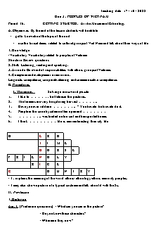 Kế hoạch bài dạy Tiếng Anh 8 - Tuần 6, Tiết 16-18, Bài 3: Peoples of Vietnam - Năm học 2022-2023 - Lê Thị Dùng