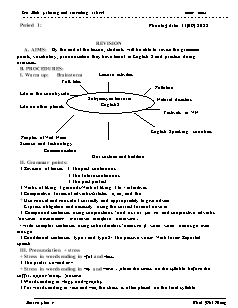 Kế hoạch bài dạy Tiếng Anh 9 - Tuần 1, Bài 1: Local environment - Năm học 2022-2023 - Thái Phi Hùng (Global Success)