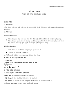 Kế hoạch bài dạy Tin học 7 - 28+29, Bài 14+15 - Năm học 2022-2023 - Nguyễn Viết Hùng