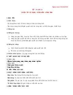 Kế hoạch bài dạy Tin học 7 - Bài 11+12 + Đề kiểm tra giữa kì II - Năm học 2022-2023 - Nguyễn Viết Hùng