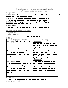Kế hoạch bài dạy Tin học 8 - Tiết 24+25, Bài: Làm quen với giải phẫu cơ thể người bằng phần mềm Anatomy - Năm học 2022-2023 - Nguyễn Viết Hùng