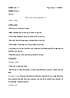 Kế hoạch bài dạy Toán 6+9 - Tuần 17 - Năm học 2022-2023 - Võ Minh Tú