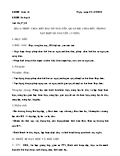 Kế hoạch bài dạy Toán 6+9 và Tin học 6 - Tuần 16 - Năm học 2022-2023 - Võ Minh Tú