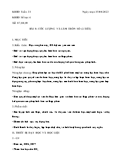 Kế hoạch bài dạy Toán 6+9 và Tin học 6 - Tuần 31 - Năm học 2022-2023 - Võ Minh Tú