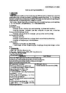Kế hoạch bài dạy Toán 9 - Tiết 30+31- Năm học 2022-2023 - Nguyễn Viết Hùng