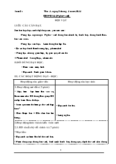 Kế hoạch bài dạy Toán + Tiếng Việt Lớp 3 - Tuần 21 - Năm học 2021-2022