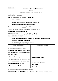 Kế hoạch bài dạy Toán + Tiếng Việt Lớp 3 - Tuần 23 - Năm học 2021-2022