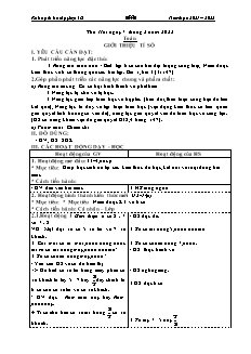 Kế hoạch bài dạy Toán + Tiếng Việt Lớp 4 - Tuần 24 - Năm học 2021-2022