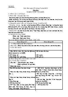 Kế hoạch bài dạy tổng hợp Lớp 5 - Tuần 2 - Năm học 2022-2023
