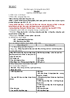 Kế hoạch bài dạy tổng hợp Lớp 5 - Tuần 7 - Năm học 2022-2023