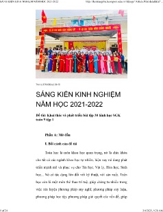 Sáng kiến kinh nghiệm Khai thác và phát triển bài tập 30 hình học SGK toán 9 tập 1