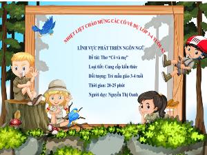 Bài giảng Mầm non Lớp Mầm - Đề tài: Thơ Cô và mẹ - Nguyễn Thị Oanh