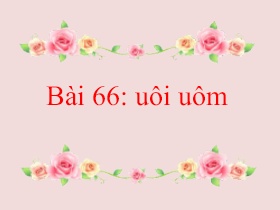 Bài giảng Tiếng Việt 1 - Bài 66: Uôi, uôm