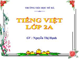 Bài giảng Tiếng Việt 2 (Nói và nghe) - Bài 11: Ngôi trường của em (Tiết 4) - Năm học 2021-2022 - Nguyễn Thị Hạnh