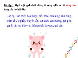 Bài giảng Tiếng Việt 4 - Bài: Mở rộng vốn từ Dũng cảm