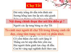 Bài giảng Tiếng Việt 4 (Chính tả) - Bài: Chợ Tết