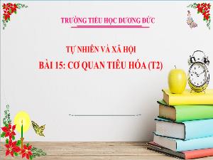 Bài giảng Tự nhiên xã hội 3 - Bài 15: Cơ quan tiêu hóa (Tiết 2) - Trường Tiểu học Dương Đức