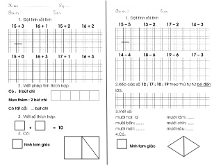 Bài tập ôn tập Toán 1