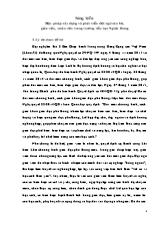 Biện pháp xây dựng và phát triển đội ngũ cán bộ, giáo viên, nhân viên trong trường tiểu học Nghĩa Hưng