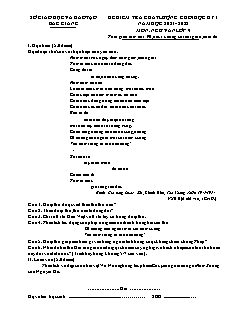 Đề kiểm tra chất lượng cuối học kì I Ngữ văn 9 - Năm học 2021-2022 - Sở GD&ĐT Bắc Giang (Có đáp án)