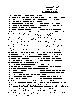 Đề kiểm tra chất lượng học kì I GDCD 8 - Năm học 2021-2022 - PGD Lục Ngạn (Có đáp án)
