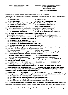 Đề kiểm tra chất lượng học kì I Vật lí 8 - Năm học 2021-2022 - PGD Lục Ngạn (Có đáp án)