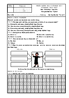 Đề kiểm tra cuối học kì I Khoa học 4 - Năm học 2022-2023 - Trường Tiểu học Thị trấn Vôi số 2 (Có đáp án + Ma trận)