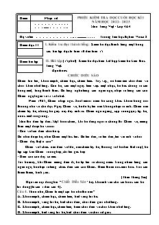 Đề kiểm tra cuối học kì I môn Tiếng Việt Lớp 4 (Đọc) - Năm học 2022-2023 - Trường Tiểu học Thị trấn Vôi số 2 (Có đáp án + Ma trận)