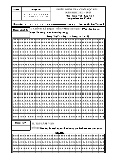 Đề kiểm tra cuối học kì I môn Tiếng Việt Lớp 5 (Viết) - Năm học 2022-2023 - Trường Tiểu học Thị trấn Vôi số 2 (Có đáp án + Ma trận)
