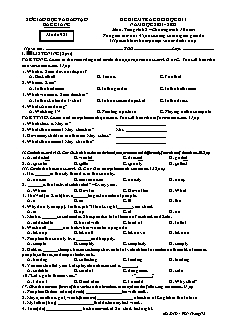 Đề kiểm tra cuối học kì I Tiếng Anh 8 (Chương trình 10 năm) - Mã đề 981 - Năm học 2021-2022 - Sở GD&ĐT Bắc Giang (Có đáp án + File nghe)