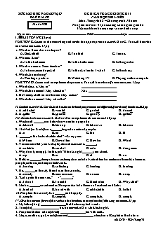 Đề kiểm tra cuối học kì I Tiếng Anh 8 (Chương trình 10 năm) - Mã đề 982 - Năm học 2021-2022 - Sở GD&ĐT Bắc Giang (Có đáp án + File nghe)