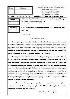 Đề kiểm tra cuối học kì I Tiếng Việt Khối 5 (Đọc) - Năm học 2022-2023 - Trường Tiểu học Thị trấn Vôi số 2 (Có đáp án)