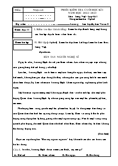 Đề kiểm tra cuối học kì I Tiếng Việt Lớp 4 (Đọc) - Năm học 2022-2023 - Trường Tiểu học Thị trấn Vôi số 2 (Có đáp án + Ma trận)