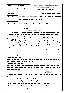 Đề kiểm tra cuối học kì I Tiếng Việt Lớp 5 (Đọc) - Năm học 2022-2023 - Trường Tiểu học Thị trấn Vôi số 2 (Có đáp án + Ma trận)