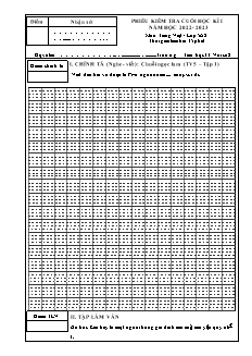 Đề kiểm tra cuối học kì I Tiếng Việt Lớp 5 (Viết) - Năm học 2022-2023 - Trường Tiểu học Thị trấn Vôi số 2 (Có đáp án + Ma trận)