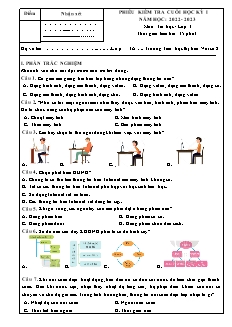 Đề kiểm tra cuối học kì I Tin học 3 - Năm học 2022-2023 - Trường Tiểu học Thị trấn Vôi số 2 (Có đáp án + Ma trận)