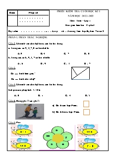 Đề kiểm tra cuối học kì I Toán 1 - Năm học 2022-2023 - Trường Tiểu học Thị trấn Vôi số 2 (Có đáp án + Ma trận)