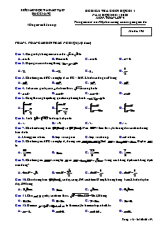 Đề kiểm tra cuối học kì I Toán 9 - Mã đề 193 - Năm học 2021-2022 - Sở GD&ĐT Bắc Giang (Có đáp án)