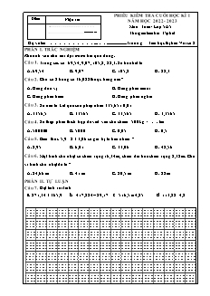 Đề kiểm tra cuối học kì I Toán Khối 5 - Năm học 2022-2023 - Trường Tiểu học Thị trấn Vôi số 2 (Có đáp án + Ma trận)