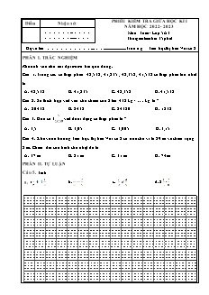 Đề kiểm tra giữa học kì I môn Toán Lớp 5 - Năm học 2022-2023 - Trường Tiểu học Thị trấn Vôi số 2 (Có đáp án + Ma trận)