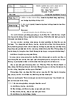 Đề kiểm tra giữa học kì II môn Tiếng Việt 4 (Đọc) - Năm học 2022-2023 - Trường Tiểu học Thị trấn Vôi số 2 (Có đáp án + Ma trận)
