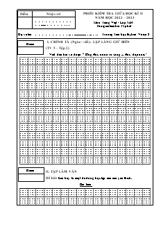Đề kiểm tra giữa học kì II môn Tiếng Việt 5 (Viết) - Năm học 2022-2023 - Trường Tiểu học Thị trấn Vôi só 2 (Có đáp án + Ma trận)