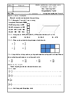 Đề kiểm tra giữa học kì II môn Toán 4 - Năm học 2022-2023 - Trường Tiểu học Thị trấn Vôi số 2 (Có đáp án + Ma trận)