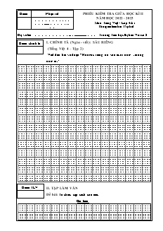 Đề kiểm tra giữa học kì II Tiếng Việt 4 (Viết) - Năm học 2022-2023 - Trường Tiểu học Thị trấn Vôi só 2 (Có đáp án + Ma trận)