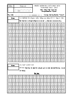 Đề kiểm tra giữa học kì II Tiếng Việt 5 (Viết) - Năm học 2022-2023 - Trường Tiểu học Thị trấn Vôi só 2 (Có đáp án + Ma trận)
