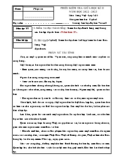 Đề kiểm tra giữa học kì II Tiếng Việt Khối 5 (Đọc) - Năm học 2022-2023 - Trường Tiểu học Thị trấn Vôi số 2 (Có đáp án + Ma trận)