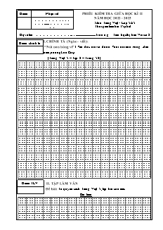 Đề kiểm tra giữa học kì II Tiếng Việt Khối 5 (Viết) - Năm học 2022-2023 - Trường Tiểu học Thị trấn Vôi só 2 (Có đáp án + Ma trận)