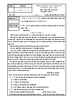 Đề kiểm tra giữa học kì II Tiếng Việt Lớp 5 (Đọc) - Năm học 2022-2023 - Trường Tiểu học Thị trấn Vôi số 2 (Có đáp án + Ma trận)