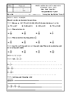 Đề kiểm tra giữa học kì II Toán 4 - Năm học 2022-2023 - Trường Tiểu học Thị trấn Vôi số 2 (Có đáp án + Ma trận)