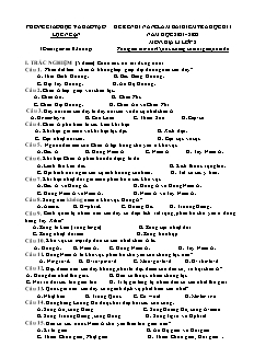 Đề rèn kĩ năng học kì I Địa lí 8 - Năm học 2021-2022 - PGD Lục Ngạn (Có đáp án)